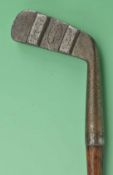 Rare A Herd Patent straight blade putter c1896 – the head features two raised vertical rectangular