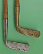 Scarce Tom Stewart Maker St Andrews brass Gem putter together with Adams Glasgow “Citizen”