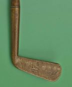 R White St Andrews heavy straight blade putter – with a ring hosel and stamped with makers