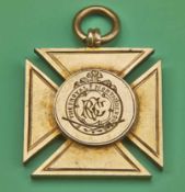 The Royal North Devon GC silver gilt medal c1906 – Maltese cross medal hallmarked Birmingham 1906