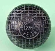 Woodley Flier 27½ gutty golf ball c1895 - square mesh pattern made by the Hyde Imperial Rubber Co. -