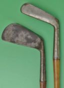 An interesting heavy mashie jigger no.3 with a shallow face and very broad sole, and a Dreadnaught