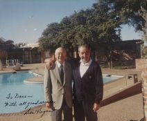 Ben Hogan signed coloured photograph – taken with Dave Musgrove at Ben Hogan’s house in America with