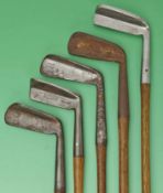 5x flange blade putters to incl George Low, NY “Own Putter,” Schmelzen’s Sporting Goods, Kansas City