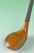 A fine J. Adamson, Duddingston, Scotland light stained medium golden persimmon scare head driver