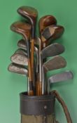 Fine set of golf clubs used by the Francis Quimet character in the film The Greatest Game played