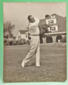 Walter Hagen official Macgregor Detroit large golfing portrait shop display photograph – possibly