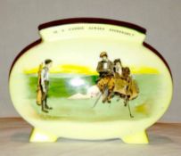 Royal Doulton Gibson series ware posy vase c1910 – small oval shaped vase decorated with Gibson Girl