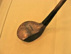 Jim Barnes, 1921 US Open, and 1925 Open golf champion, light stained socket head driver, c/w full