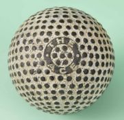 An interesting “The Ace-Gelatine centre” a bramble pattern rubber core golf ball c1907 - made by J.