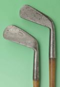 2x early Tom Stewart made smf irons for Scottish club makers A Aitken Gullane and W. McEwan Formby –