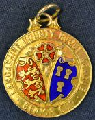 1948 Lancashire Rugby League Senior Cup silver gilt and enamel Winners medal: engraved on the