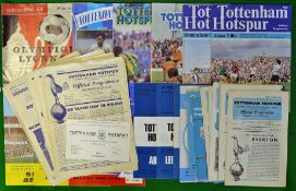 Selection of Tottenham Hotspur Football Programmes: From 1950s / 60s to include 1967 Lyon v Spurs