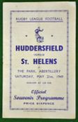 Rare 1949 Rugby League match played at Abertillery RFC South Wales – Huddersfield v St Helens on