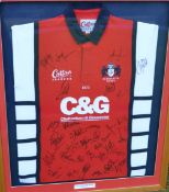 2005/06 Gloucester Rugby Club official team signed shirt – official sponsors Cheltenham and