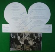 1963 Football Association 100 Years signed Banquet Menu: Held in London signed by 10 all from Bert