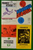 1970s France v Scotland signed rugby programmes: complete run of homes – 2 signed – in all 10