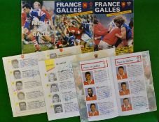 1990s France v Wales signed rugby programmes: complete run of ‘90s programmes – all profusely signed