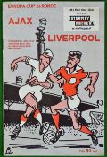 Official Football Programme for the European Cup: Second round match played in Amsterdam.