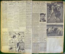 Large 1953-54 All Blacks in Britain Scrap Book: A Record of their Tour in Britain containing printed