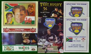 1990s/00s Wales Rugby tour to South Africa programme selection – to incl 1995 Test Match played at