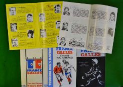 1980s France v Wales signed rugby programmes: complete run from ’81-’89 – mostly fully signed – in
