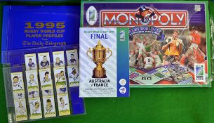 Rugby World Cup related items to incl 1995 Daily Telegraph Player Profile Cards in original Daily