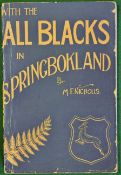 New Zealand signed Rugby Book - titled “With the All Blacks in Springbokland": By M F Nicholls