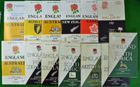 13x England v International rugby tourists programmes from 1952 onwards – v South Africa 52 (creased
