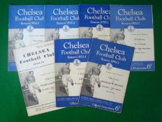1950/51 Chelsea Football Programmes (H): To incl v Sheffield Wednesday 19/8, v Arsenal 30/8, v