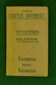 1906/07 South Africa Springboks First Tour of the UK Fixture Card: Issued by Castle Brewery c/w