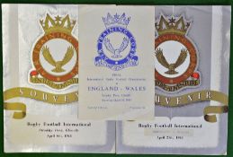1940s Air Training Corps Rugby Programmes: To include Wales v England 6th April 1948, Scotland v