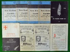 1953/54 New Zealand All Blacks Rugby tour to Gt Britain match programmes – all provincial games