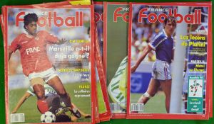 French Football Magazines 1990: Collection of 22 large format magazines covering all league & cup