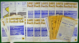 1950/70s Southport Football Programmes: To include 6 1950s 15 1960s and 34 1970s all been League