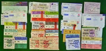 Collection of England Rugby match tickets from 1949 onwards – to incl both Five and Six nations