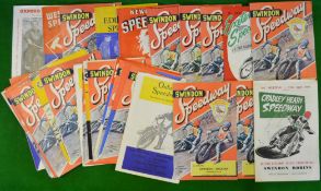 Collection of 1965 Season Swindon Speedway Programmes: To include Home and Away featuring Oxford,