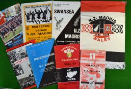 1982 New Zealand Maoris rugby tour to Wales pennant and programmes – to incl a full set of