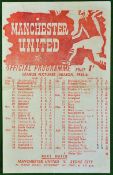 1945/1946 Lancashire Cup Semi-Final Football Programme: Manchester United v Manchester City, a