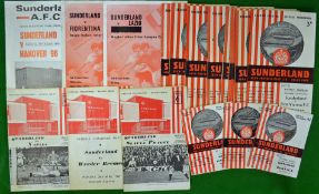 1950/70s Sunderland Football Programmes Against European Teams: To include Sunderland v First Vienna