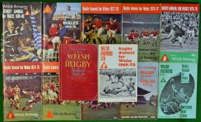Welsh Brewers Ltd Rugby Annual for Wales: Complete run from 1969/70 to 1979/80 together with Play
