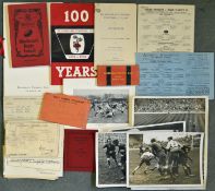 1930s Blackheath Rugby Archive: To include Member Ticket 1935/36, 5 B & W Press photographs, 1929