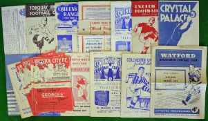 1952/53 Season Bristol City Football Programmes (H&A): To include Bristol Rover 20/9, Torquay 27/