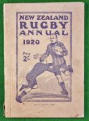 Scarce 1920 New Zealand Rugby Annual – 1st ed c/w original pictorial wrappers – many illustrations