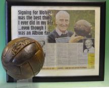 1950s Leather Football which was given to Bert by the club after it was retrieved from the Grand