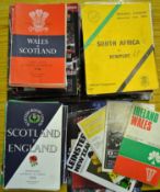 Large collection of Wales, Scotland and Ireland rugby programmes from the late 1950s onwards to incl