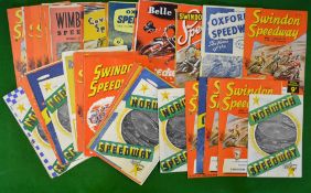 Collection of 1950s Speedway Programmes: To include mainly Home and Away for Swindon featuring