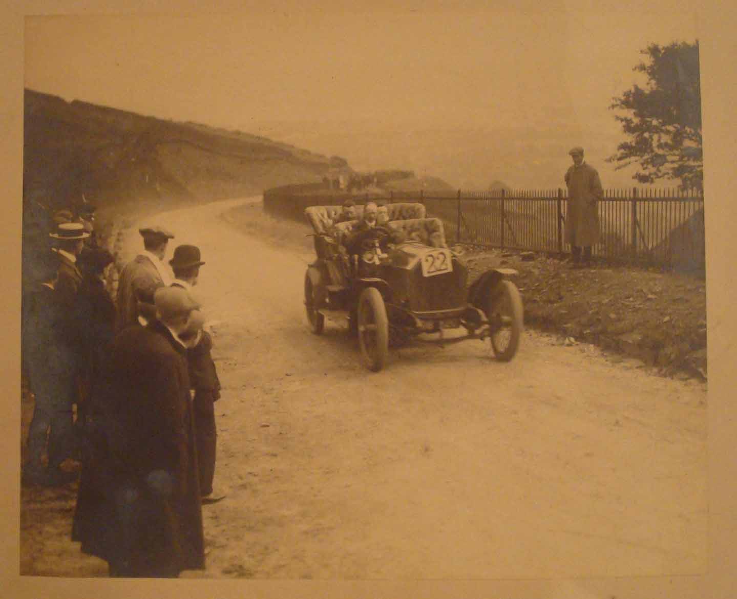 Original Black & White Photograph of Manchester Motor Club: Meet at the Nag’s Head Bucklow Hill