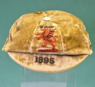 Rare 1895 Wales International football cap - issued to Billy Meredith for his 2nd international game