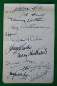 1946-47 Chelsea Signed Album Page: Having 11 Players to include Tommy Lawton, Reg Williams all in